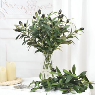 Artificial Olive Tree Branch - Silk Greenery for Home & Wedding Decoration