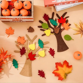 96Pcs DIY Felt Tree Crafts Kit for Seasonal Home Decor