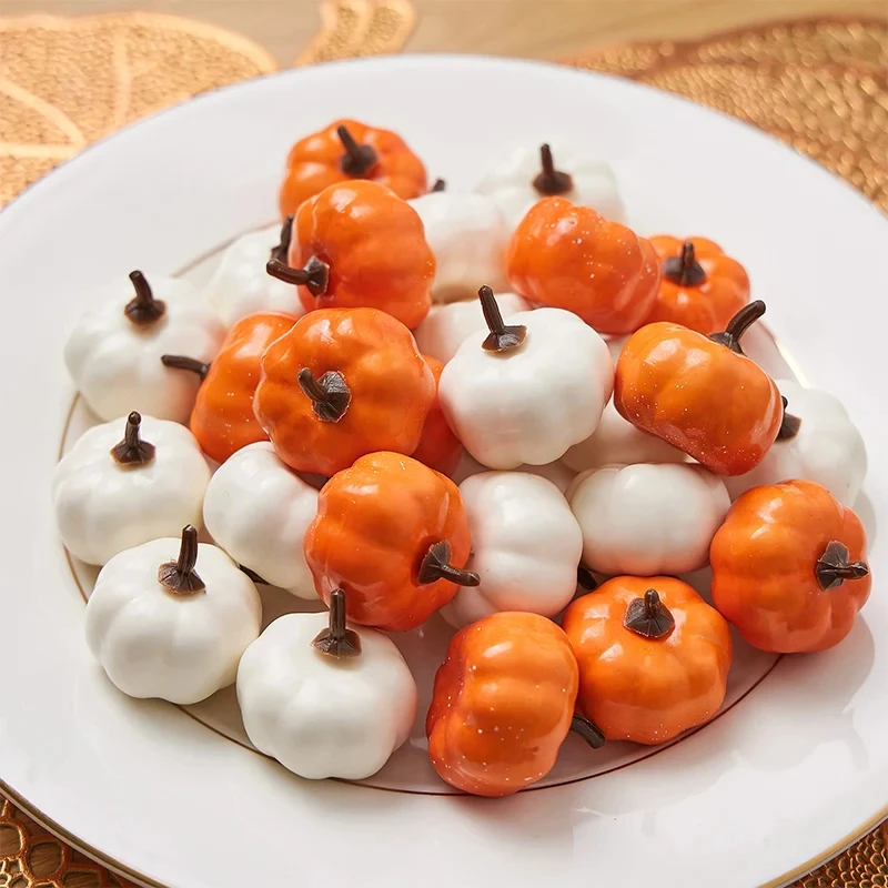 Artificial Foam Pumpkin Decorations – Fall Table Centerpieces