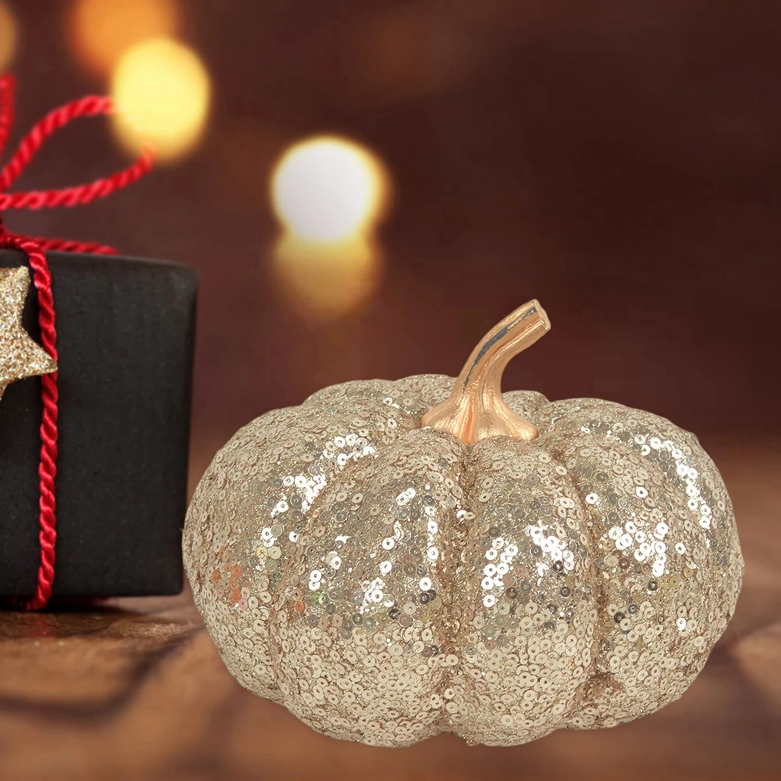Glitter Sequin Pumpkin Ornament – Sparkling Fall Home Decor - Image 4
