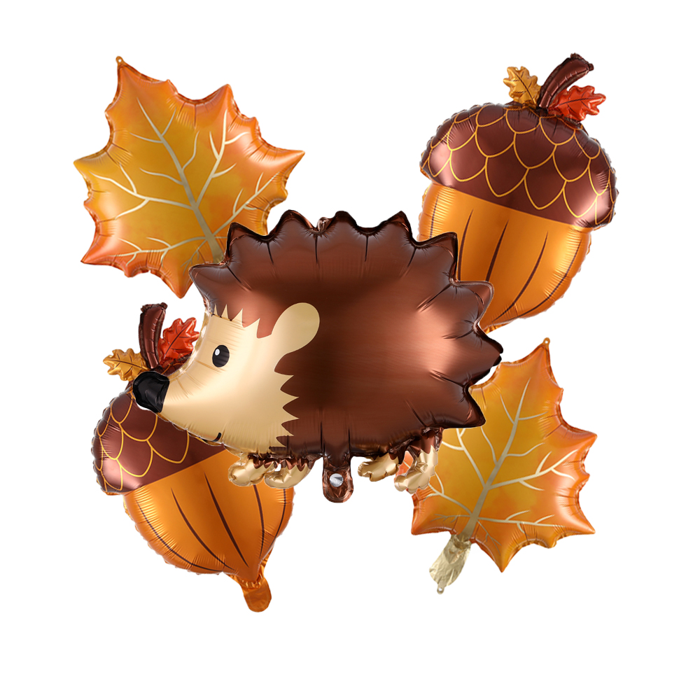 Hedgehog, Maple Leaves & Pine Cones