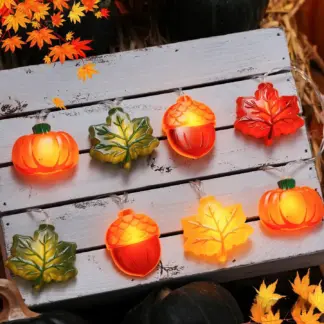 LED Pumpkin Light String - Enchanting Outdoor Decor for Fall Celebrations
