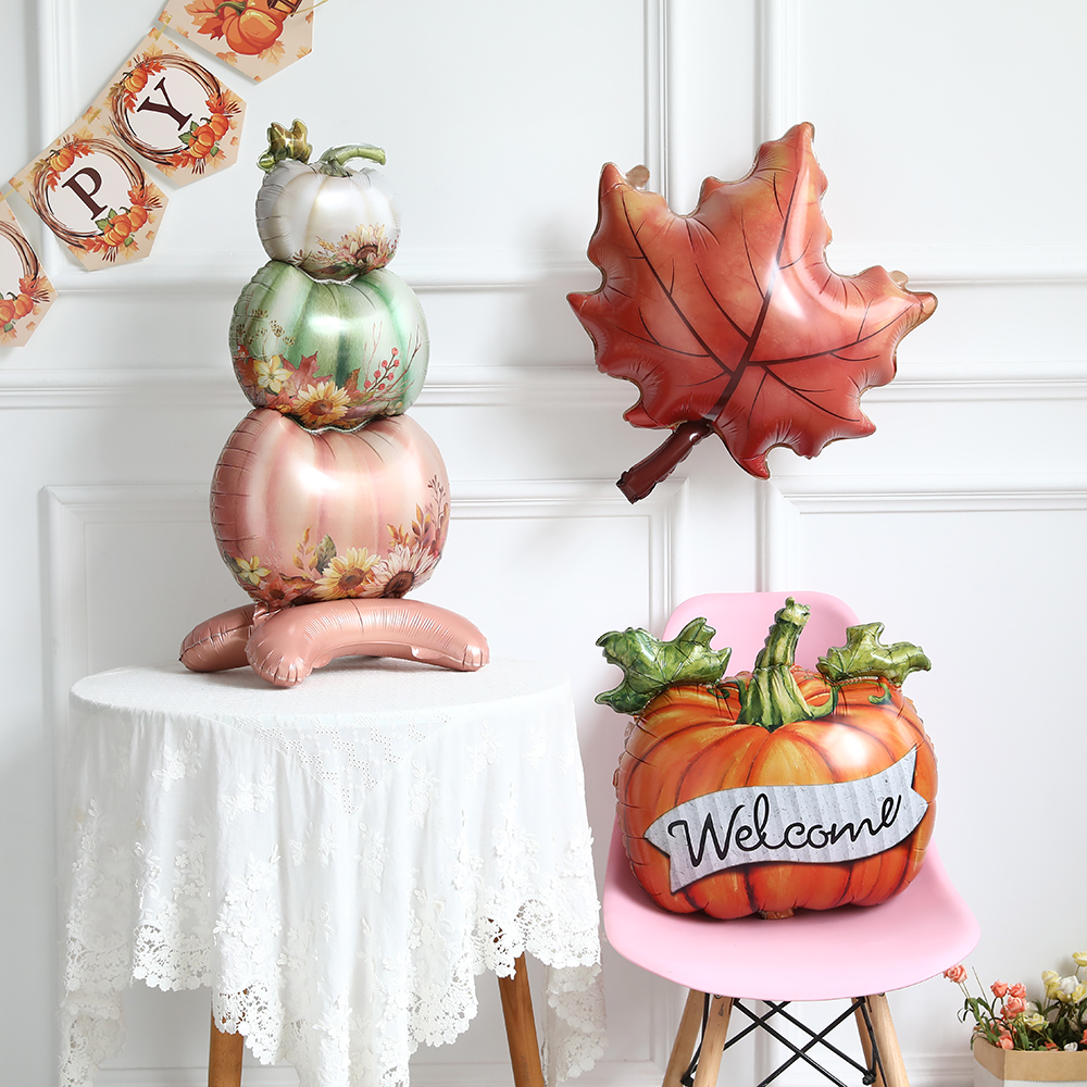Thanksgiving Standing Pumpkin Balloon - Festive Fall Decor
