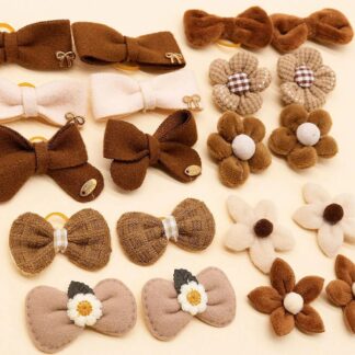 100pcs Dog Hair Bows with Rubber Bands for Small Dogs
