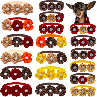 Fall Pet Bow Tie Collars for Small Dogs & Cats