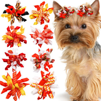 Thanksgiving Dog Grooming Bows