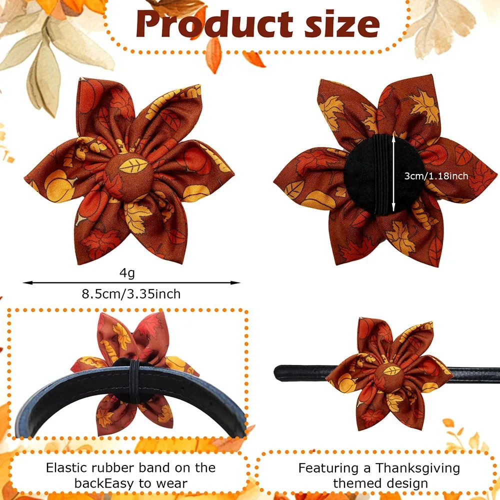 50PCS Autumn Dog Bowties – Movable Thanksgiving Pet Collar Accessories - Image 6
