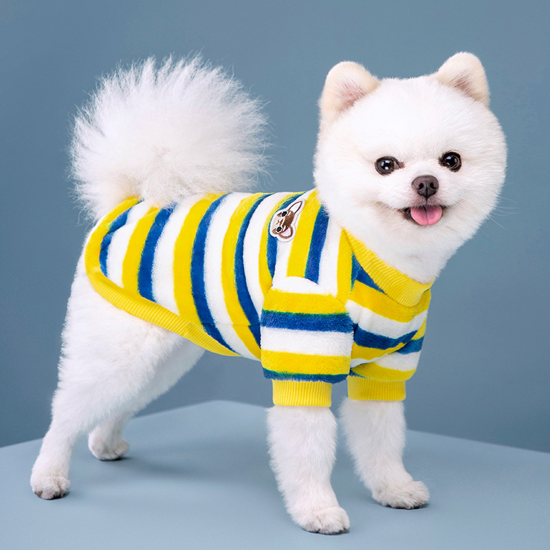 Cozy Autumn & Winter Rainbow Striped Pet Hoodie for Cats & Dogs - Image 3
