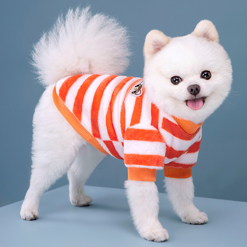 Cozy Autumn & Winter Rainbow Striped Pet Hoodie for Cats & Dogs - Image 4