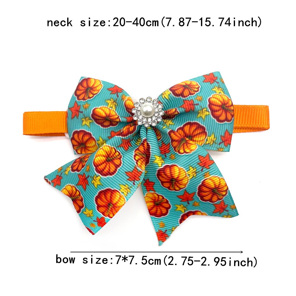 Fall Thanksgiving Dog Bow Ties – 50pcs Small Pet Grooming Accessories - Image 6