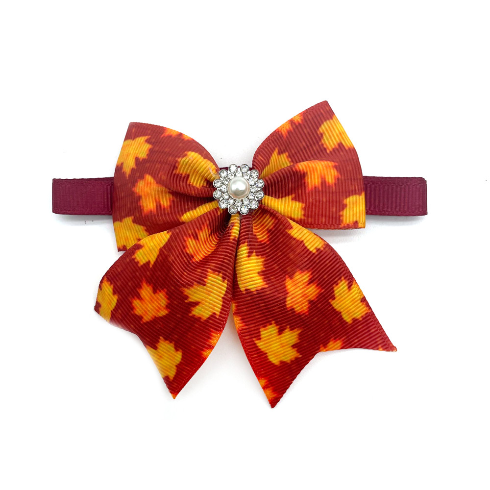Fall Thanksgiving Dog Bow Ties – 50pcs Small Pet Grooming Accessories - Image 3