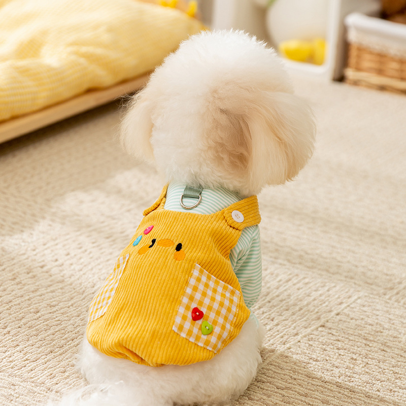 Cute Plaid Suspender Pants for Pets – Cozy Autumn & Winter Outfit - Image 2