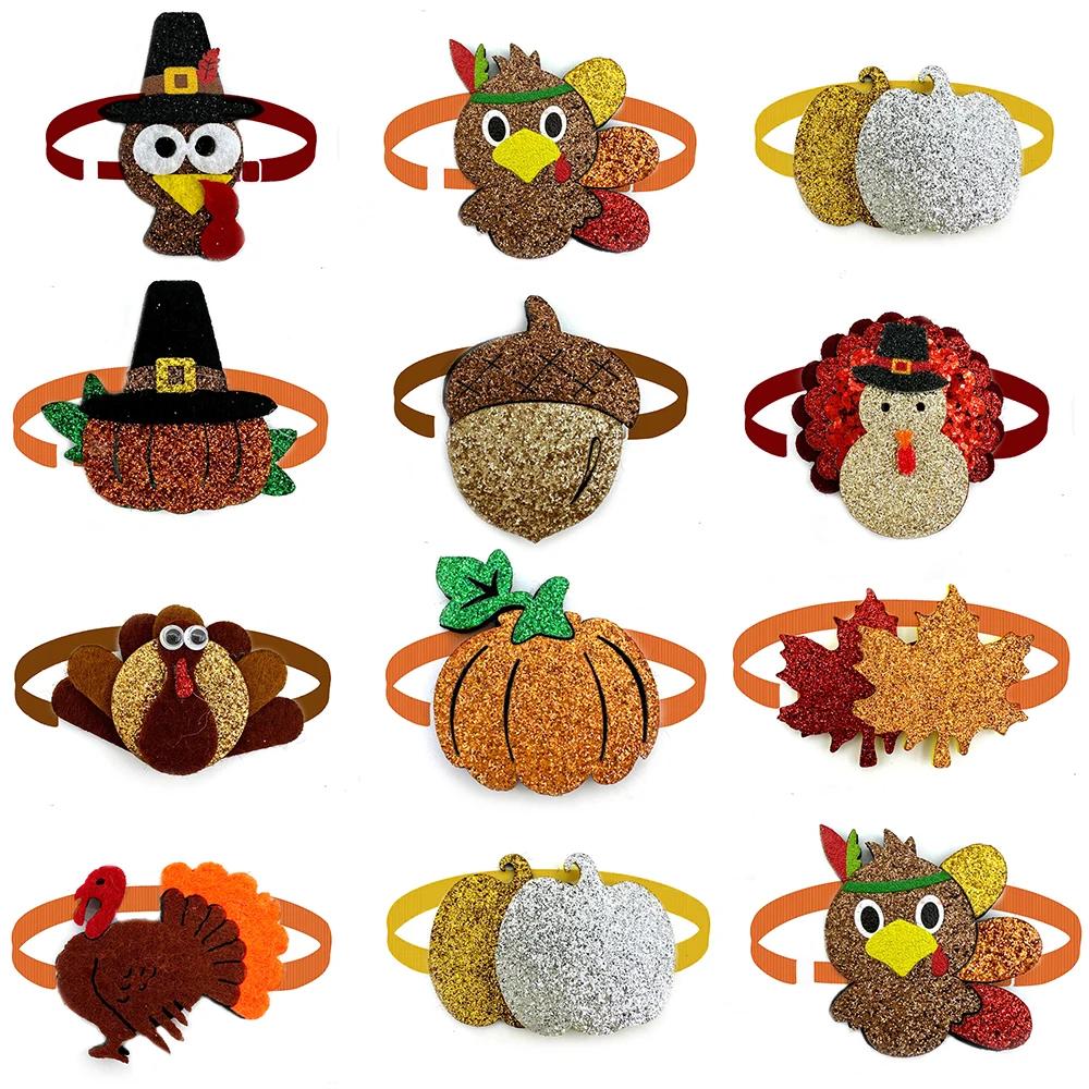 Fall Thanksgiving Pet Bowtie Set – 50pcs Festive Dog & Cat Neckties - Image 2