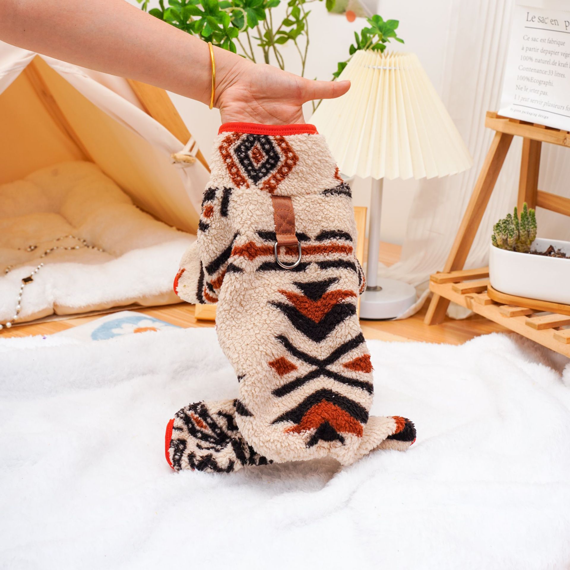 Cozy Lamb Wool Jumpsuit for Pets - Autumn & Winter Pajamas - Image 3