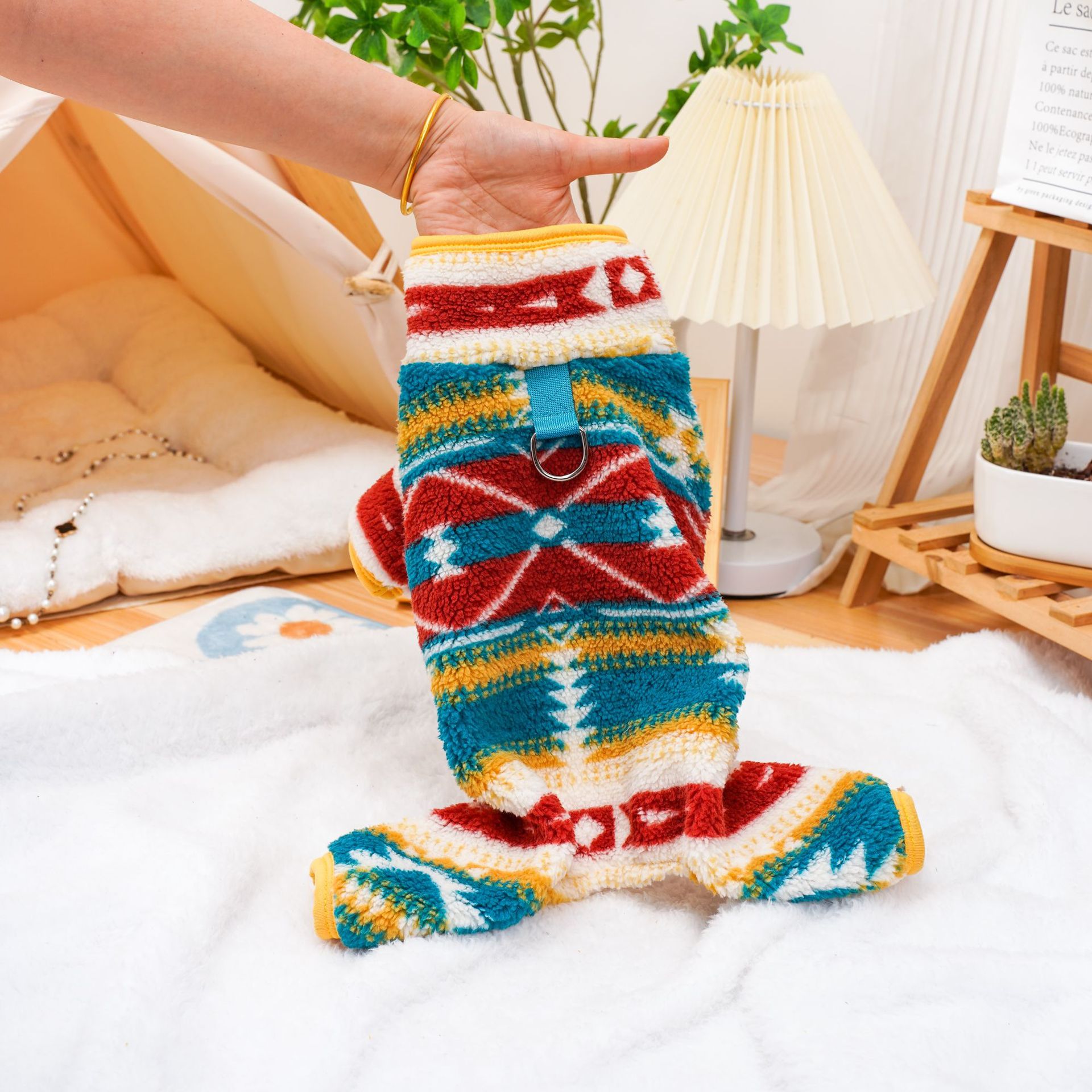 Cozy Lamb Wool Jumpsuit for Pets - Autumn & Winter Pajamas - Image 4