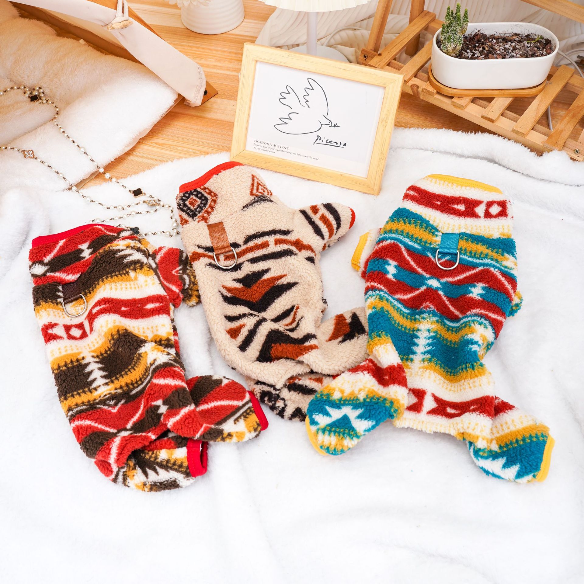 Cozy Lamb Wool Jumpsuit for Pets - Autumn & Winter Pajamas
