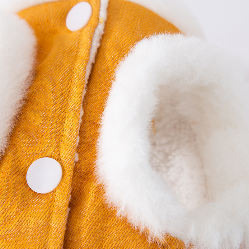 Cozy Patchwork Plush Dog Coat – Warm Vest for Small Breeds - Image 5