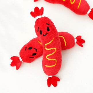 Interactive Plush Sausage Toy for Small Dogs & Cats – Fun Bite-Resistant Chew Toy