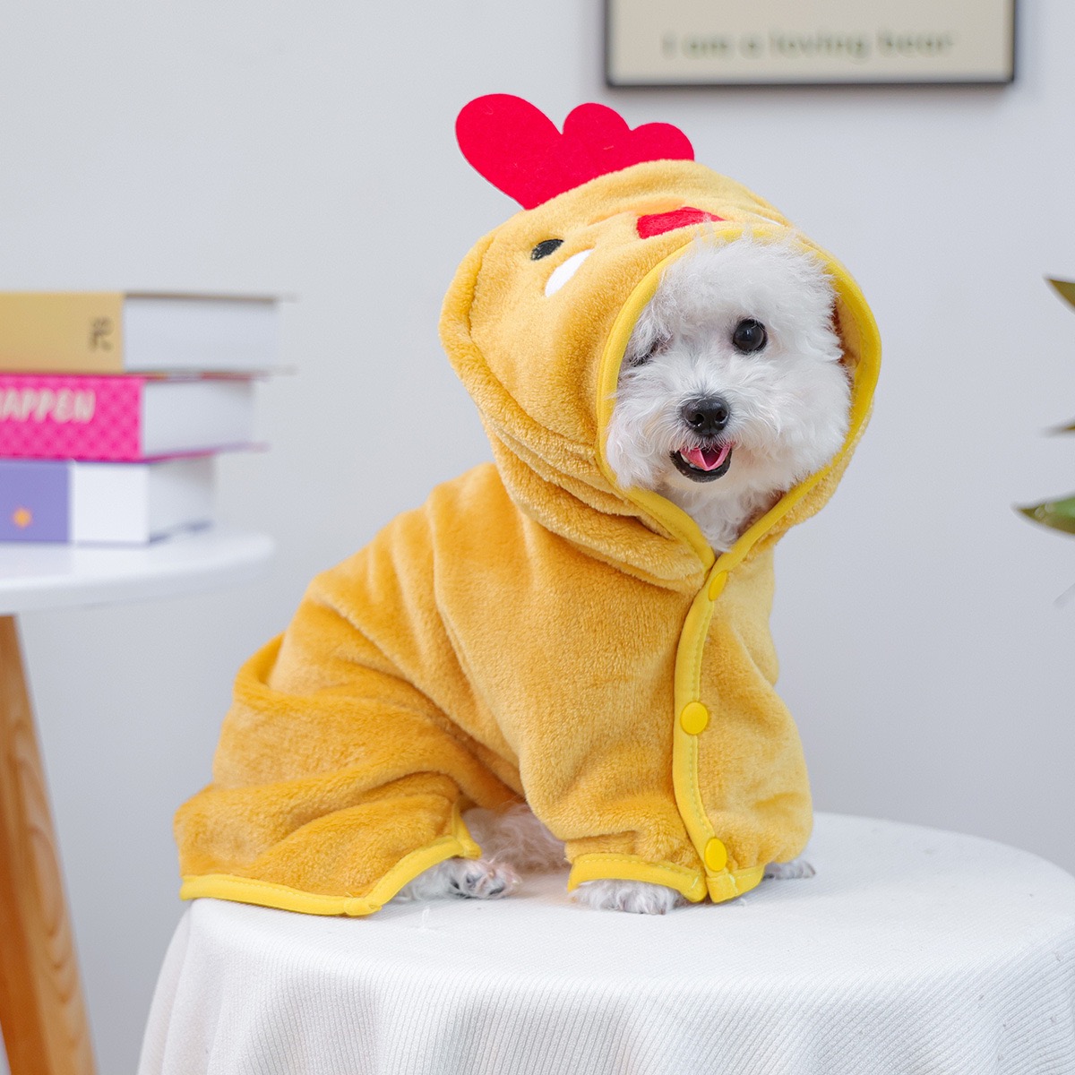 Cartoon Chicken Clothes for Dogs - Cozy Multi-Functional Pet Cloak - Image 2