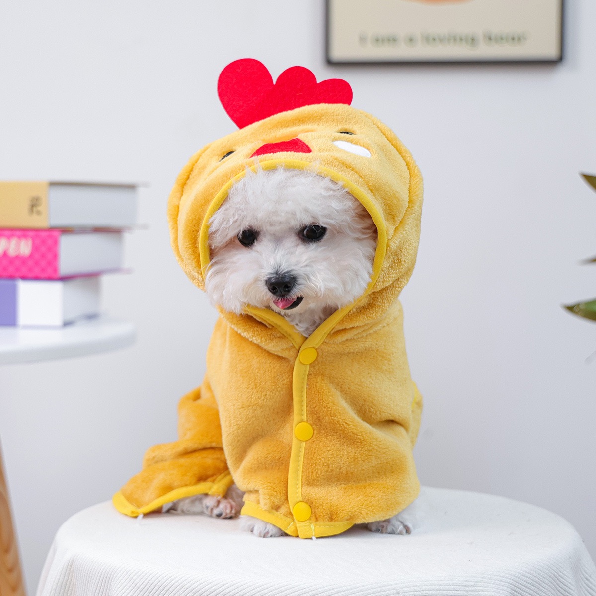 Cartoon Chicken Clothes for Dogs - Cozy Multi-Functional Pet Cloak - Image 3