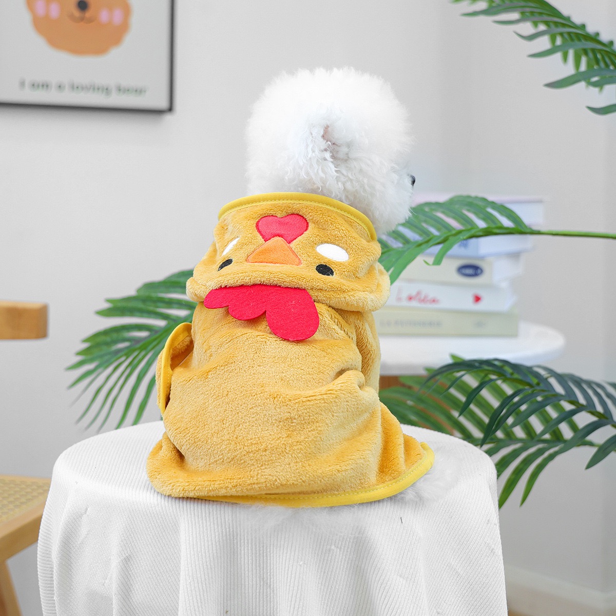 Cartoon Chicken Clothes for Dogs - Cozy Multi-Functional Pet Cloak