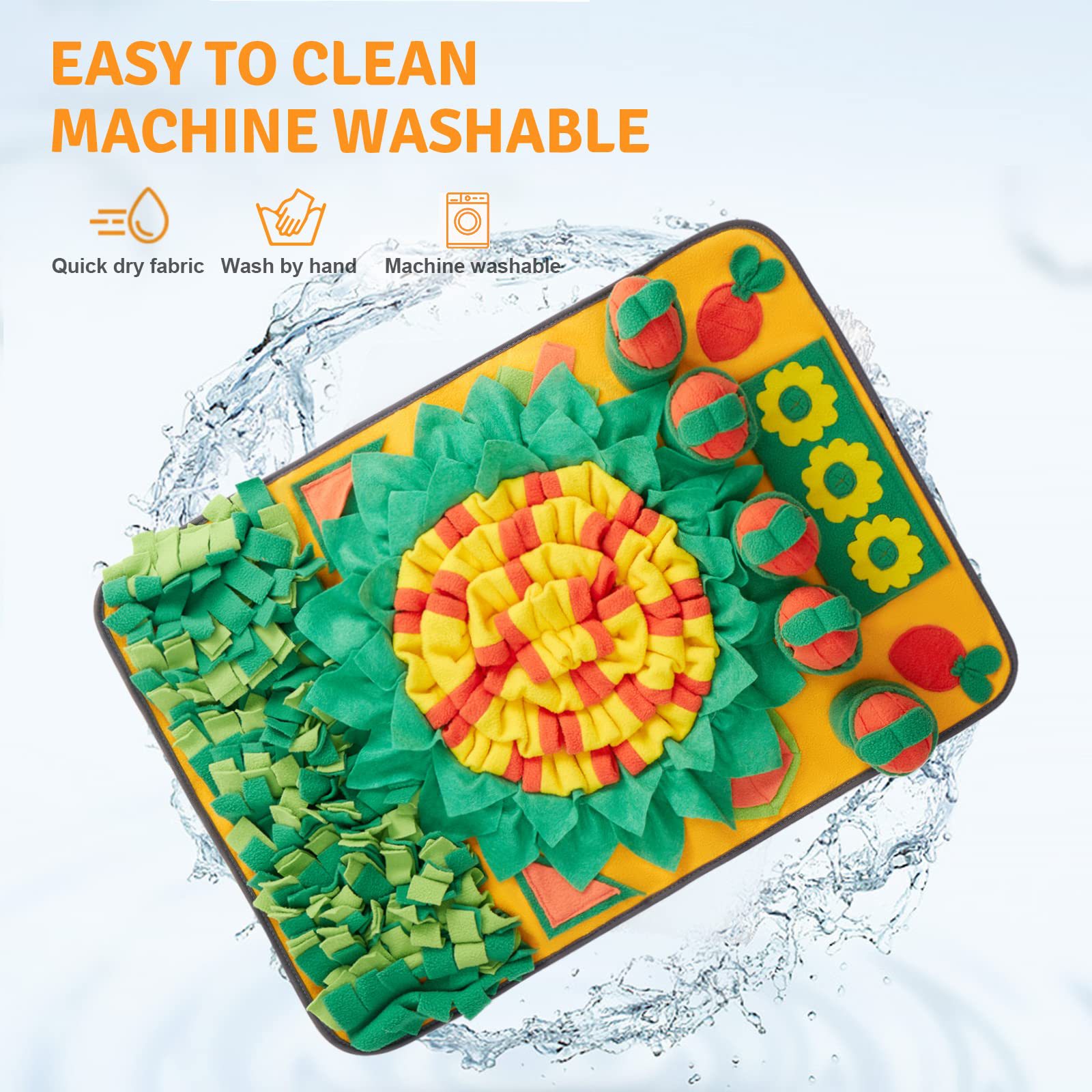 Interactive Dog Snuffle Mat – 28x20in Pulling Carrots Food Blanket - Image 3