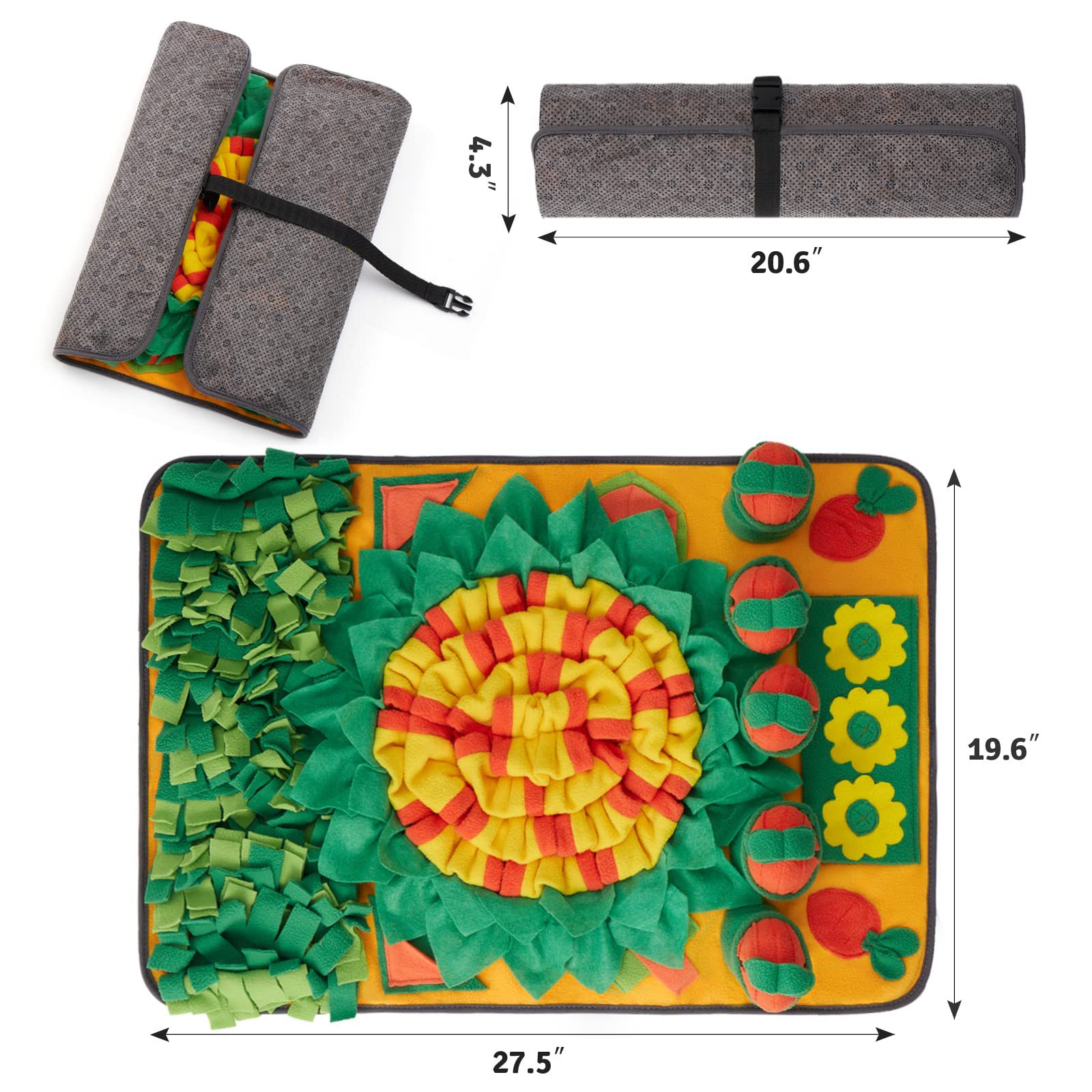 Interactive Dog Snuffle Mat – 28x20in Pulling Carrots Food Blanket - Image 5