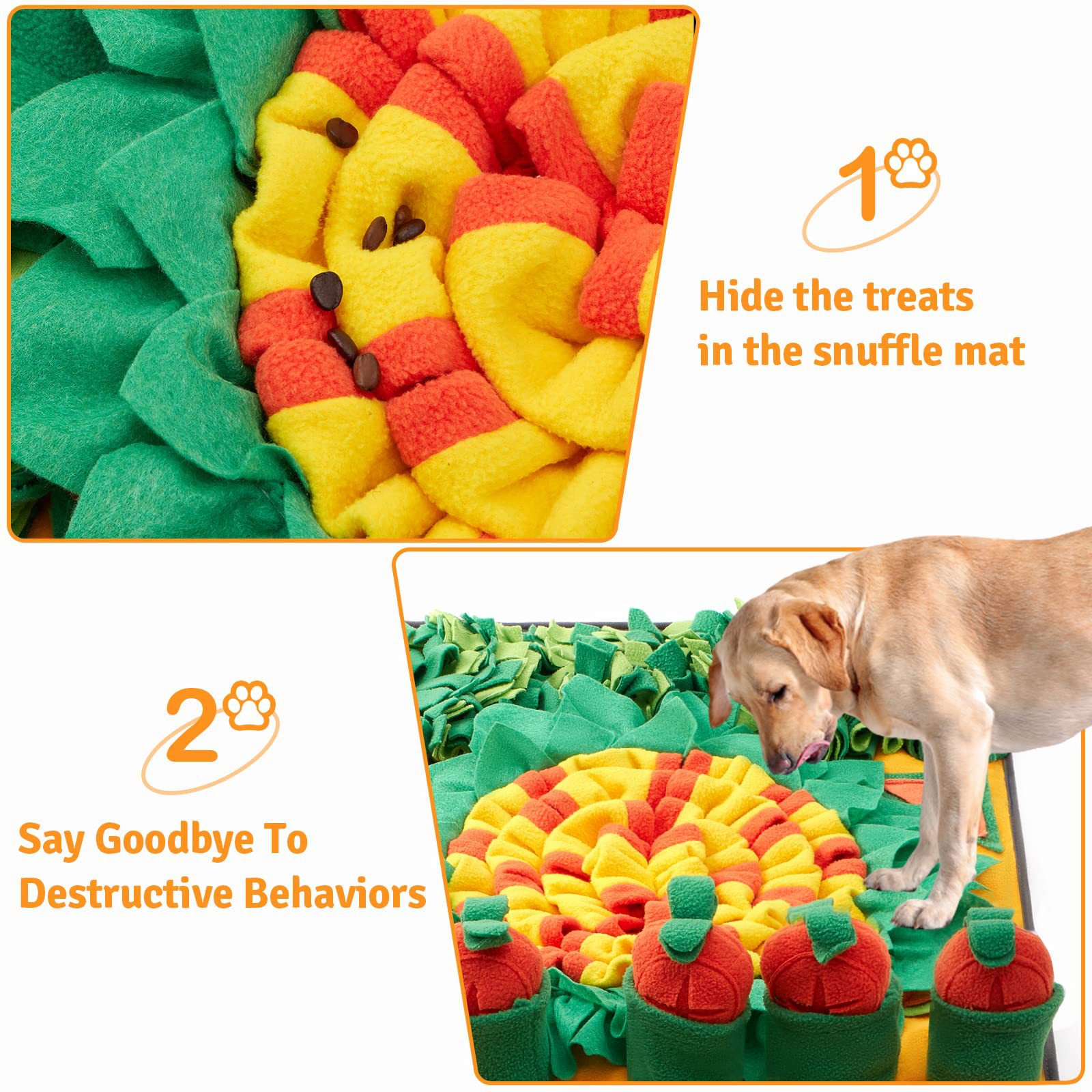 Interactive Dog Snuffle Mat – 28x20in Pulling Carrots Food Blanket - Image 4