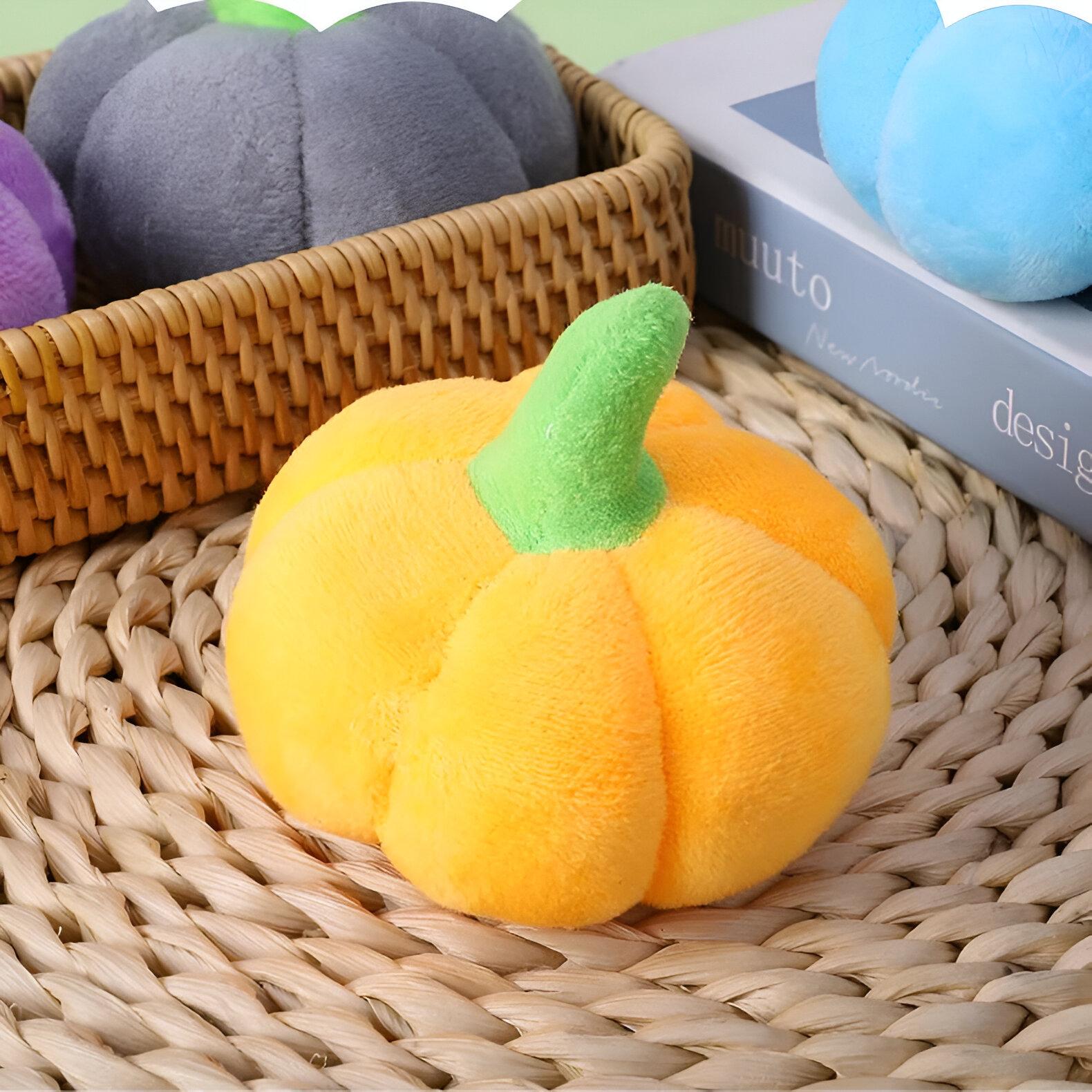 Interactive Pumpkin Plush Dog Toy - Image 3