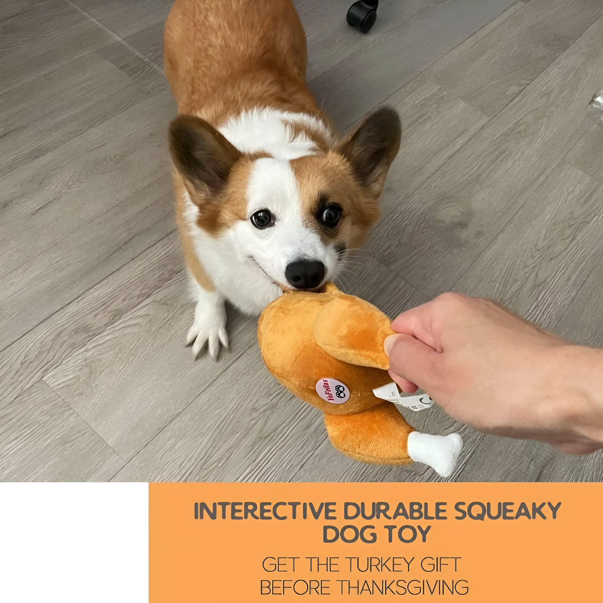 Interactive Thanksgiving Turkey Plush Dog Toy - Fun and Durable - Image 4