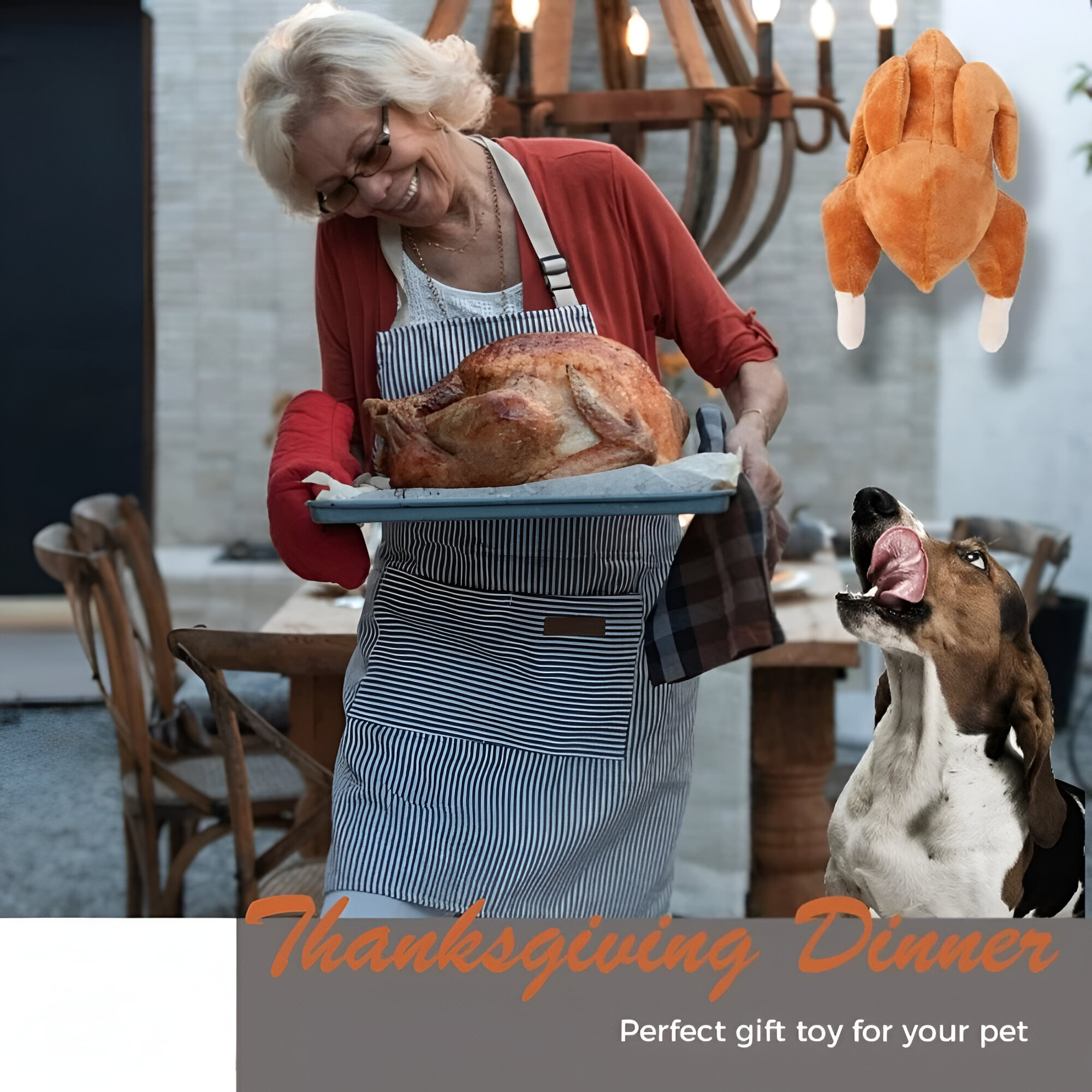 Interactive Thanksgiving Turkey Plush Dog Toy - Fun and Durable - Image 3