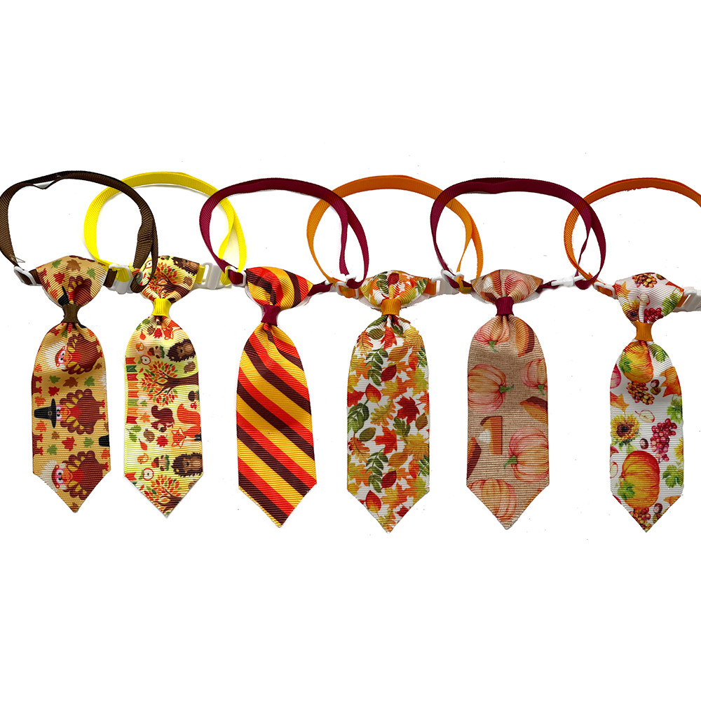 50 Thanksgiving Puppy Dog Bow Ties - Adorable Pet Accessories - Image 3