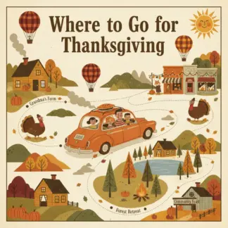 Where to Go for Thanksgiving: A Friendly Guide to Making the Holiday Memorable | Digital Thanksgiving Travel & Planning Guide for Families, Friends & Solo Travelers | Printable PDF eBook | where to go for thanksgiving