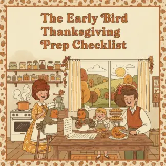 The Early Bird Thanksgiving Prep Checklist | Printable Holiday Planning Guide | Stress-Free Thanksgiving Planner & Digital Download