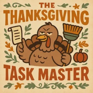 The Thanksgiving Task Master Checklist | Best Way to Assign Thanksgiving Tasks | Printable Digital Download for Organized Holiday Planning