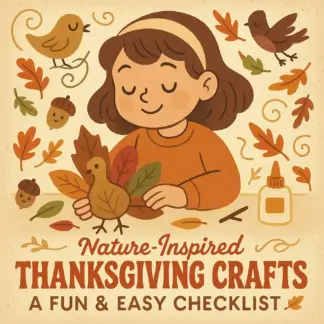 Nature-Inspired Thanksgiving Crafts: A Fun & Easy Checklist 🍂 | Thanksgiving Craft Ideas Using Natural Materials | Family Fall DIY Projects
