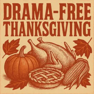 Drama-Free Thanksgiving | Printable Checklist & Strategies for Avoiding Drama at Thanksgiving | Calm Holiday Conversation Guide
