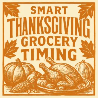 Beat the Rush: Smart Thanksgiving Grocery Timing | Holiday Meal Planning Guide | Stress-Free Thanksgiving Checklist | Thanksgiving Shopping Timeline eBook | Digital Download for Organized Hosts