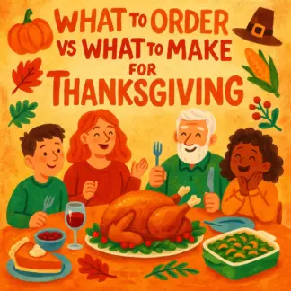 What to Order vs What to Make for Thanksgiving | Printable Holiday Meal Planning Guide | AI Menu Planning Tips | Stress-Free Hosting eBook | Thanksgiving Checklist Download