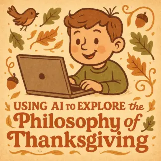Using AI to Explore the Philosophy of Thanksgiving | Digital Guide on How to Use AI to Explore Philosophical Questions of Thanksgiving | Gratitude & Reflection eBook