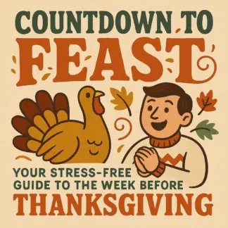 Countdown to Feast: Your Stress-Free Guide to the Week Before Thanksgiving | Digital Ebook | What to Do the Week Before Thanksgiving Checklist & Hosting Tips