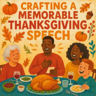 Crafting a Memorable Thanksgiving Speech | Printable Guide for Writing a Heartfelt Toast | How to Write a Short Thanksgiving Speech | Digital Download for Family Gatherings & Holiday Celebrations