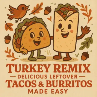 Turkey Remix: Delicious Leftover Tacos & Burritos Made Easy | Digital Guide for Creative Home Cooks | How to Make Leftover Turkey Tacos or Burritos Step-by-Step