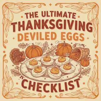 The Ultimate Thanksgiving Deviled Eggs Checklist | Printable How to Make Deviled Eggs for Thanksgiving Guide | Festive Holiday Kitchen Prep List | Digital Download