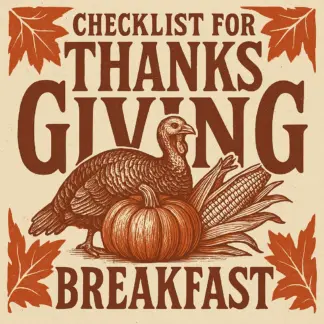 Checklist for Thanksgiving Breakfast | Digital Download Guide for Holiday Morning | Thanksgiving Breakfast Planner, Menu Ideas, and AI Planning Tips for Easy Holiday Hosting