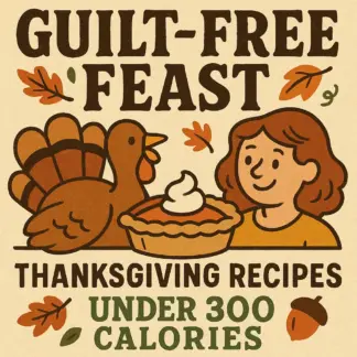 Guilt-Free Feast: Thanksgiving Recipes Under 300 Calories | Healthy Thanksgiving eBook | Low-Cal Holiday Menu Guide | Digital Download Cookbook