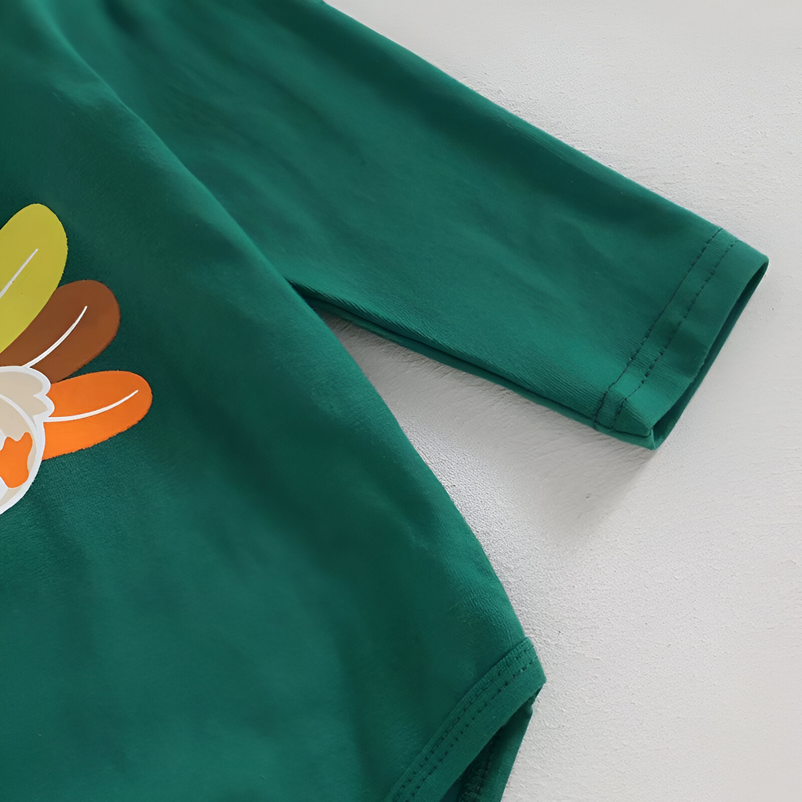 Thanksgiving Turkey Romper & Stripe Pants Set for Toddlers – 2Pcs Outfit - Image 5