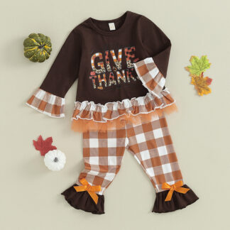 Baby Girls' 3-Piece Thanksgiving Outfit Set - Fun and Stylish