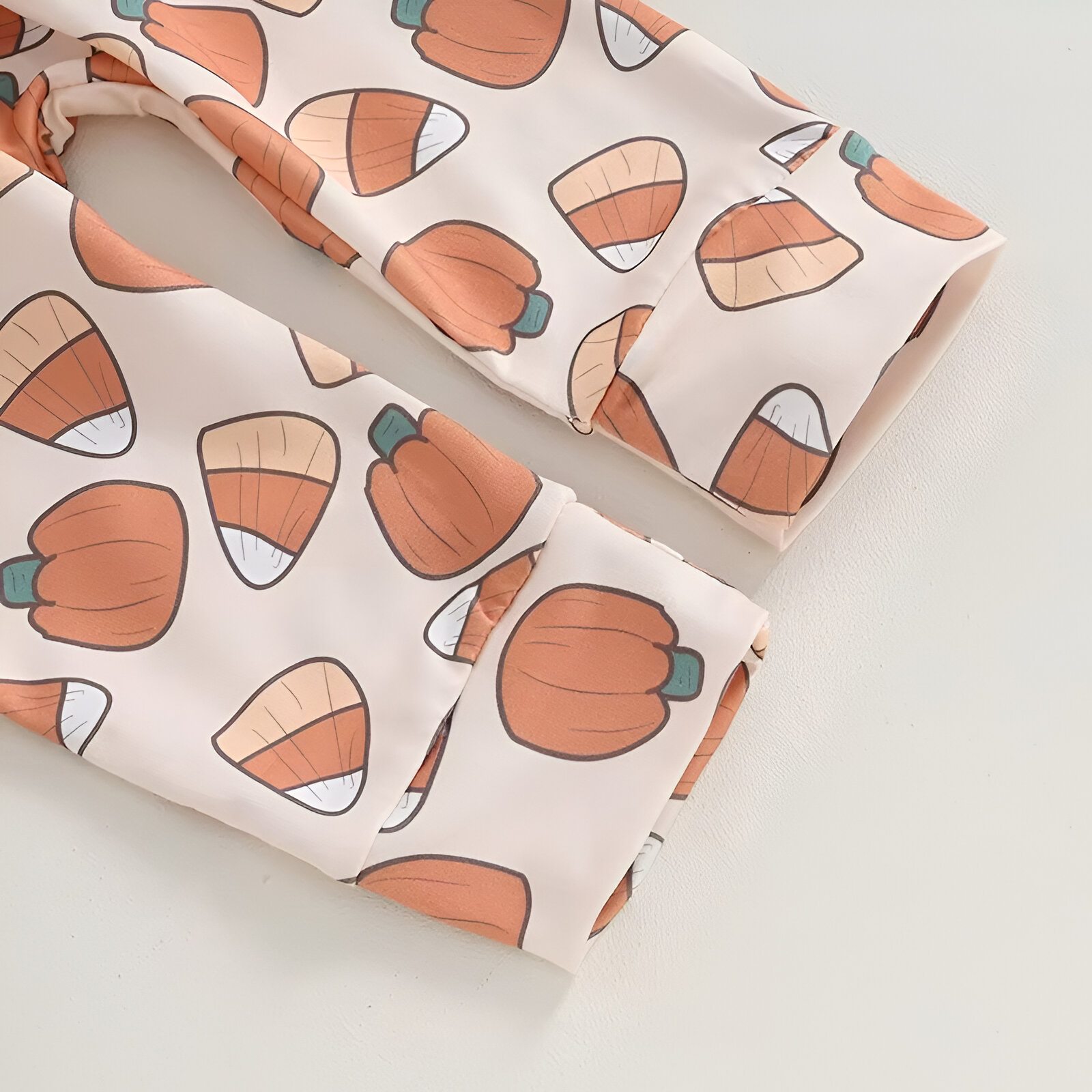 Baby Thanksgiving Outfit Set – Long Sleeve Romper, Pumpkin Pants & Hat - Image 5