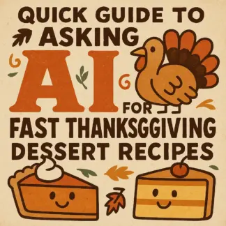Quick Guide to Asking AI for Fast Thanksgiving Dessert Recipes | Printable Digital Checklist for Easy, Time-Saving Holiday Treats | How to Ask AI for Quick Thanksgiving Dessert Recipes